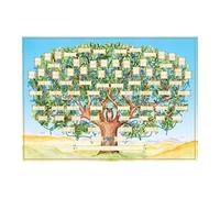Grafico dell'albero genealogico da riempire, 40,6 x 61 cm, poster genealogico di 6 generazioni, grafico degli antenati, grafico degli antenati, poster per storia familiare