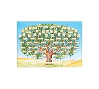 Grafico dell'albero genealogico Tianbi, diagramma dell'albero genealogico, poster da parete pollici, grafico degli antenati riempibile di 6 generazione, tela fai da te, genealogia, grafico degli