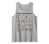 Grafico delle Ossa di Dinosauro fossilizzate Paleontologia Preistorica Canotta