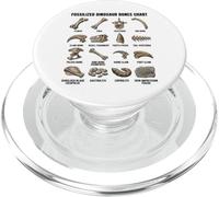Grafico delle ossa di dinosauro fossilizzate Paleontologia Preistorica PopSockets PopGrip per MagSafe