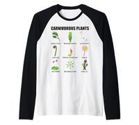 Grafico delle Piante Carnivore Venus Flytrap, pianta brocca Maglia con Maniche Raglan
