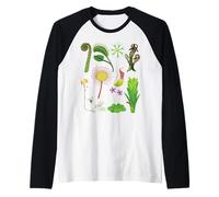 Grafico delle Piante Carnivore Venus Flytrap, pianta brocca Maglia con Maniche Raglan