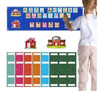 Grafico delle presenze per aula | 74 carte Grafico delle presenze in aula - Foto attaccabile, Chi è qui che aiuta le mani Pocket Chart Organizzazione di classe per insegnanti