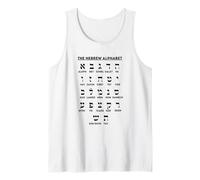 Grafico delle scommesse Aleph per l'apprendimento della Lingua Yiddish dell'alfabeto ebraico Canotta