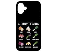 Grafico delle verdure di Allium Scienza della biologia delle piante botaniche Custodia per iPhone 16 Plus