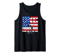 Grafico dello Spirito Patriottico One Nation Under God Canotta