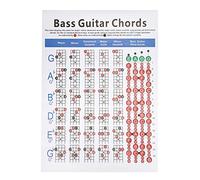 Grafico di accordi per chitarra, grafico per esercizi con dita per basso elettrico Poster a 4 corde per accessori per strumenti musicali in carta artistica per principianti