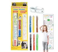 Grafico di altezza per bambini, grafico a crescita - Adesivo di misurazione 'altezza scarabocchiale - Adesivi per crescita murale interattiva multifunzione per la sala da letto a camera da letto per b