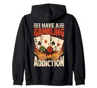 Grafico di consapevolezza della dipendenza dal Gioco D'Azzardo Felpa con Cappuccio
