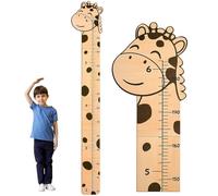 Grafico di crescita in legno, righello da parete in legno, per misurare l'altezza dei cartoni animati, divertente e decorativo, per misurare i bambini