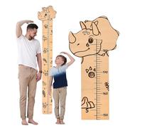 Grafico di crescita in legno, righello da parete in legno, per misurare l'altezza dei cartoni animati, divertente e decorativo, per misurare i bambini