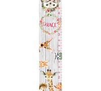 Grafico di crescita personalizzato per bambini - Righello in tela decorazione da parete per misurare l'altezza per la camera dei bambini, asilo nido, personalizzabile con nome, design 11D o opzioni