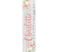 Grafico di crescita personalizzato per bambini - Righello in tela decorazione da parete per misurare l'altezza per la camera dei bambini, asilo nido, personalizzabile con nome, design 10D o opzioni