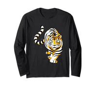 Grafico di Disegno Astratto Tiger Maglia a Manica