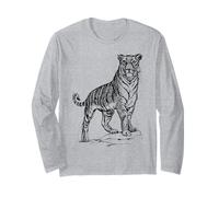 Grafico di Disegno Astratto Tiger Maglia a Manica