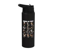 Grafico Di Identificazione Dei Tipi Di Rapaci Di Uccelli Stainless Steel Insulated Water Bottle