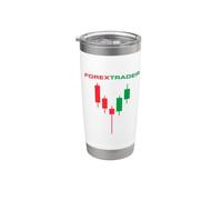 Grafico di trading Forex Trader e Day Trader Bicchiere termico in acciaio inox doppia parete
