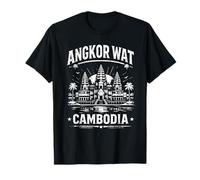 Grafico di Viaggio del Tempio di Angkor Wat Cambogia Maglietta