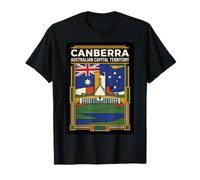 Grafico di Viaggio del Territorio della Capitale Australiana di Canberra Maglietta