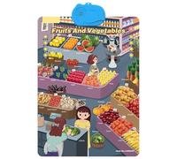 Grafico elettronico da parete per bambini, strumento di apprendimento coinvolgente, migliora le abilità cognitive per animali verdure frutta veicolo poster di apprendimento elettronico