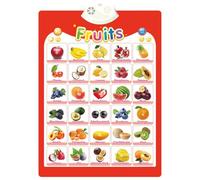 Grafico elettronico da parete per bambini, strumento di apprendimento coinvolgente, migliora le abilità cognitive per animali verdure frutta veicolo poster di apprendimento elettronico