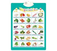 Grafico elettronico da parete per bambini, strumento di apprendimento coinvolgente, migliora le abilità cognitive per animali verdure frutta veicolo poster di apprendimento elettronico