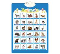Grafico elettronico da parete per bambini, strumento di apprendimento coinvolgente, migliora le abilità cognitive per animali verdure frutta veicolo poster di apprendimento elettronico