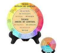 Grafico Emozioni Per La Salute Psichica - 7,09 X 7,09 X 1,9 Pollici Ruota Emozioni Display Per Identificare Sentimenti, Pannello Umore In Legno | Diagro Educativo Decorativo Emozioni