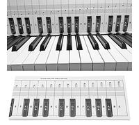 Grafico grafico dietro la tastiera del pianoforte Tabella delle note 88 tasti Tabella di confronto degli esercizi Carta patinata portatile