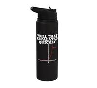 Grafico matematico esponenziale che si è intensificato rapidamente Stainless Steel Insulated Water Bottle