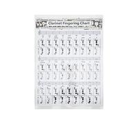 Grafico per clarinetto per principianti, guida alla formazione essenziale e poster con accordi per un facile apprendimento e pratica 30 cm (Clarinet chords (trumpet))