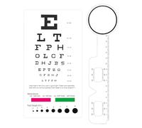 Grafico per esami oculistici, in PVC, standard, grafico visivo con occlusore, decorazione da parete per aule, scuola, casa, soggiorno, studenti, bambini, adulti