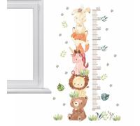 Grafico per la crescita del bambino - Grafico per la crescita dell'altezza degli animali | Adesivi da parete per bambini con animali, adesivo impermeabile in PVC per asilo , camera da letto,