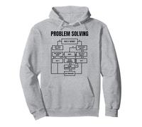 Grafico per la risoluzione dei Problemi degli Uomini, Diagramma di Flusso per Geek Nerd, Regalo Divertente Felpa con Cappuccio