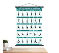 Grafico Per Sedia Da Yoga - Grafico Da Parete Pieghevole Con Diverse Posizioni Del, Guida All'allenamento Fitness E Pilates | Pew Workout Graph Pilates Poste Per La Palestra Di Casa, L'ufficio