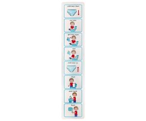 Grafico per servizi igienici, programma visivo per allenare il vasino | per bambini e studenti precoci, uso domestico, 12 x 55 cm, 1 pezzo