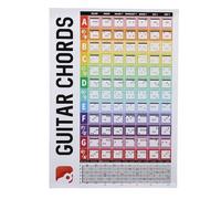 Grafico poster di accordi di chitarra colorato durevole carta rame durevole grafico a corda di chitarra acustica per i principianti e lezioni di pratica domestica degli insegnanti
