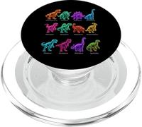 Grafico preistorico della paleontologia dei nomi delle specie di dinosauro PopSockets PopGrip per MagSafe
