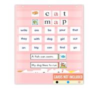 Grafico tascabile per aule, 7 + 1 rosa tabella tascabile per l'apprendimento dell'alfabeto, calendario da parete giornaliero con strisce di frasi, forniture per insegnanti per scuola materna e casa