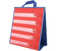 Grafico tascabile trasparente da tavolo, doppio lato autoportante per matematica, design pieghevole in tessuto Oxford con tasche trasparenti per il riconoscimento delle parole e la pratica ortografica