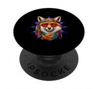 Grafico Volpe Hippie Tie Dye Anni 60 70 Moda PopSockets PopGrip Adesivo