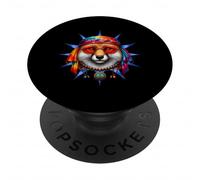 Grafico Volpe Hippie Tie Dye Anni 60 70 Moda PopSockets PopGrip Adesivo