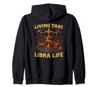 Grafico zodiacale Bilancia - Vivere quella vita equilibrata del segno zodiacale Felpa con Cappuccio