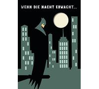 Biglietto di auguri di compleanno per officina grafica, scheda musicale con suono, quando la notte si sveglia | Coversong The Batman Theme