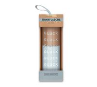 Grafik-Werkstatt Borraccia in vetro con scritta divertente | con passante per manico | 550 ml | Gluck Gluck Happy