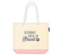 Grafik Werkstatt Borsa da spiaggia unisex Graphics Workshop | 100% cotone | in Mind Barefoot at the Beach bag (confezione da 1), Beige, S, Marittimo