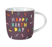 Grafik-Werkstatt Tazza da caffè con scritta in lingua tedesca Happy Birthday da 300 ml