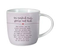 Grafik-Werkstatt Tazza da caffè con scritta in lingua tedesca Sei einfach mal stolz auf dich, 300 ml