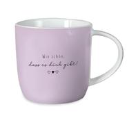 Grafik-Werkstatt Tazza da caffè con scritta in lingua tedesca Wie schön dass es dich gibt!, 300 ml, viola