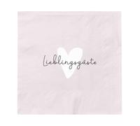 Grafik Werkstatt - Tovaglioli con scritta, 20 pezzi, 12,5 x 12,5 cm, colore: rosa